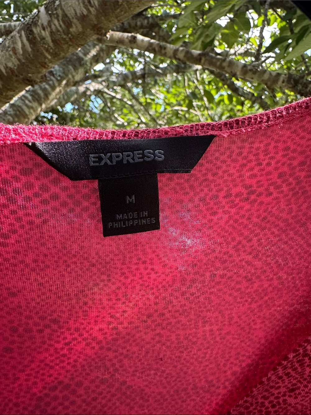 Express Red Short-Sleeve Wrap Robe - Picture 2 of 3